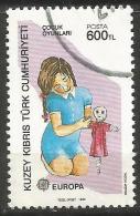 Turkish Cyprus 1989 - Mi. 249A O, Girl Playing With Doll | C.E.P.T. / Europe | Children | Children's Play - Usati