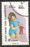 Turkish Cyprus 1989 - Mi. 249A O, Girl Playing With Doll | C.E.P.T. / Europe | Children | Children's Play - Gebraucht