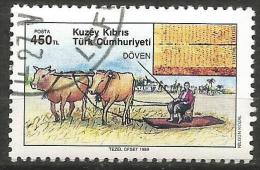 Turkish Cyprus 1989 - Mi. 269 O, Threshing Device | Agriculture | Ox - Gebraucht