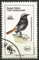 Turkish Cyprus 1990 - Mi. 277 O, Black Redstart (Phoenicurus Ochruros) | Animals (Fauna) | Birds | WWF | Wildlife - Gebruikt