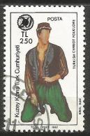 Turkish Cyprus 1991 - Mi. 299 O, Turk-Cypriot Costume | Folklore | Suits And Costumes | Surcharge - Gebraucht