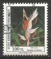 Turkish Cyprus 1991 - Mi. 309 O, Serapias Levantina | Flowers | Orchids | Plants (Flora) - Used Stamps