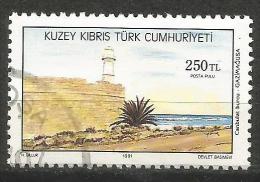 Turkish Cyprus 1991 - Mi. 320 O, Fortress Canbulat Famagusta (Magusa) | Fortresses / Strongholds | Lighthouses - Used Stamps