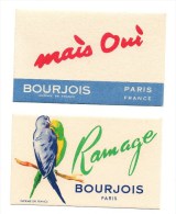 Carte Parfumée Bourgeois Ramage Mais Oui (2 Cartes) - Vintage (until 1960)