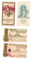 Carte Parfumée L.T. PIVER Diableries Ilka Pompeïa Parfum 4 Cartes Une (Pompeïa) Calendrier 1938 - Profumeria Antica (fino Al 1960)