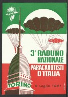 PARACADUTISMO: 3° Raduno Nazionale Paracadutisti D´Italia - Torino, 9 Luglio 1961 - Paracadutismo