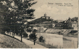 TORINO-  VALENTINO- FIUME  PO-  E MONTE  CAPUCCINI    2 SCAN  (VIAGGIATA) - Fiume Po