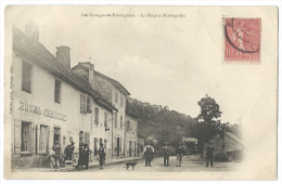 MONTAGNIEU (Ain) - Les Granges De Montagnieu - Place De La Fontaine - Hôtel "Charriot" - Animée - Unclassified