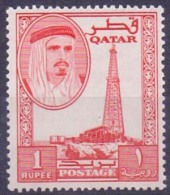 1961 QATAR Definitive El-Sheikh Ahmed Bin Ali Al-Thani   One Value 1R  MNH (Or Best Offer) - Qatar