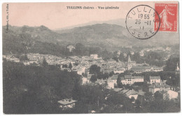 Isere 38 - TULLINS Vue Générale Sur La Ville Entourée Par Les Montagnes Maison Eglise Clocher CP Circulée 1911 - Tullins