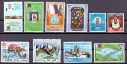 QATAR A Lot Of Different Stamps 10 Values Hinged (Or Best Offer) - Qatar