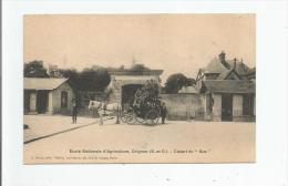 GRIGNON ECOLE NATIONALE D'AGRICULTURES (S ET O) DEPART DU BUS (DILIGENCE ANIMEE) - Grignon