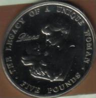 ALDERNEY 5 POUNDS  PRINCES DIANA CHILD FRONT QEII HEAD BACK 2007 UNC  READ DESCRIPTION CAREFULLY !!! - Channel Islands