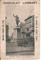 CHROMO CHOCOLAT LOMBART LE PUY STATUE DU GENERAL LAFAYETTE - Lombart