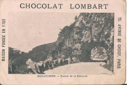 CHROMO CHOCOLAT LOMBART GERARDMER TUNNEL DE LA SCHLUCHT - Lombart