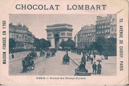 CHROMO CHOCOLAT LOMBART PARIS AVENUE DES CHAMPS ELYSEES - Lombart