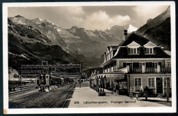 1227 - Keine Portokosten - Alte Foto Ansichtskarte Bahnhof Frutigen Lörschbergbahn Eisenbahn - N. Gel - TOP - Frutigen