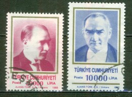 Kemal Ataturk - TURQUIE - Portraits - N° 2698-2699 - 1992 - Oblitérés