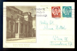 Illustrated Stationery - Image Beograd, Narodna Biblioteka / Additionally Franked / Stationery Circulated - Autres & Non Classés