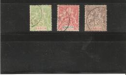 GABON   N° 19/21  OBLITERE  DE  1904/07 - Used Stamps