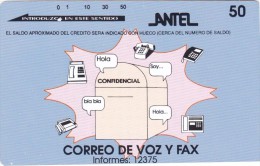 Uruguay, TM 22, 50 Units, Correo De Voz Y Fax, 2 Scans. - Uruguay