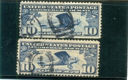 1927 USA Y & T N° 10 ( O ) 2x - 1a. 1918-1940 Afgestempeld