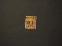 N. CALEDONIA - 1891/2 PITTORICA 10 C. Su 30 C., Soprastampa Capovolta - TIMBRATO/USED - Gebruikt