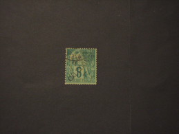 N. CALEDONIA - 1892 PITTORICA 5 C., Soprast. - TIMBRATO/USED - Usati