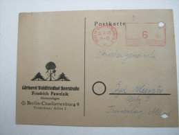 1948, BERLIN    , Postfreistempel  Auf Karte - Lettres & Documents