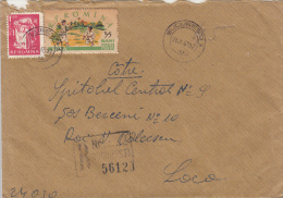 35061- NUCLEAR REACTOR, OINA SPORT, STAMPS ON REGISTERED COVER, 1961, ROMANIA - Storia Postale