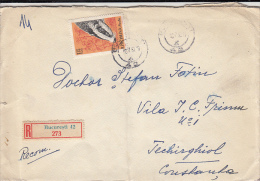 35067- BADGER, STAMPS ON REGISTERED COVER, 1962, ROMANIA - Storia Postale