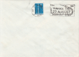 35220- SOCIALIST REPUBLIC DAY SPECIAL POSTMARK, BRANCUSI ENDLESS COLUMN STAMP ON COVER, 1981, ROMANIA - Lettres & Documents