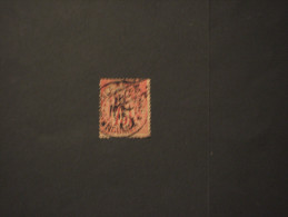 N. CALEDONIA - 1892/3 PITTORICA 5 C. Su 75 C., Soprast. - TIMBRATO/USED - Oblitérés