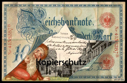 ALTE POSTKARTE SIEGEN BAHNHOFSTRASSE GELDSCHEIN ZWERG 100 MARK REICHSBANK Money Monnaie Billet De Banque Geld Tramway - Münzen (Abb.)