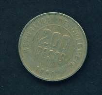 COLOMBIA  -  1994  200p  Circulated Coin - Colombia