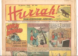 Hurrah!.. Grand Hebdomadaire D´aventures Pour Toute La Jeunesse Revue N°242 Du 21 Janvier 1940 - Hurrah