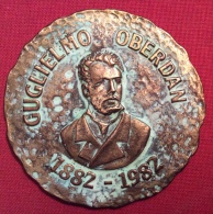 MEDAGLIA  GUGLIELMO OBERDAN 1882 - 1982 TRIESTE 2 RADUNO NAZIONALE ENDAS DELLO SPORT - D.6 - In Astuccio - Professionnels/De Société