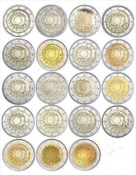 19 Munten - Pieces   2 Euro Com. 30 Jaar Europese Vlag  Al De Munten Zijn Leverbaar - Les 19 Pieces Sont Livrable !! UNC - Chypre