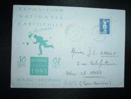 LETTRE TP MARIANNE DE BRIAT 4,40 OBL.16-10-1995 ROANNE PRINCIPAL LOIRE (42) - 1989-1996 Maríanne Du Bicentenaire