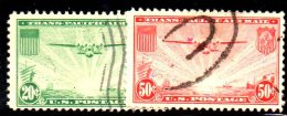 Y1653 - STATI UNITI USA 1937 - Posta Aerea N. 21/22  Usato - 1a. 1918-1940 Oblitérés