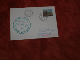 NY ALESUND 27  7   1987  Svalbard Expedition Enveloppe Ayant Voyagé - Arctic Expeditions