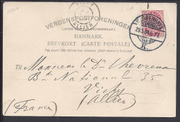 DANEMARK  - 1904 - CORRESPONDANCE DE KOBENHAVN SUR CARTE POSTALE " RAADHUSET " VERS VICHY - FR - - Covers & Documents