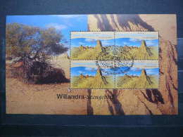 United Nations UN Vienna Austria 1999 Block Used # Willandra - Seengebiet (Australia) - Usados