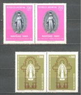 1980 ARGENTINA CHRISTMAS MICHEL: 1498-1499 PAIRS MNH ** - Neufs