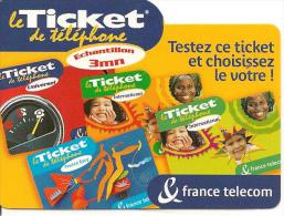 TICKET° TELEPONE-3MN-PR73C-TESTEZ CE TICKET-31/08/2001-NON  GRATTE---T BE-LUXE - FT Tickets