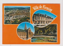 CPM - Ville De FIRMINY - Multivues - Vue  Générale Aérienne - L´Eglise - Jardin Public - La Mairie - Firminy