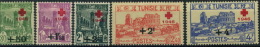 France, Tunisie : N° 305 à 309 X Année 1946 - Ungebraucht