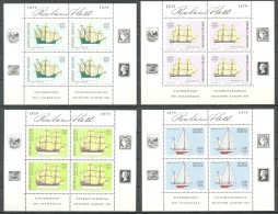 1979 ARGENTINA SHIPS - BUENOS AIRES STAMP EXPOSITION MINI SHEETS MICHEL: 1405-1408KB MNH ** - Hojas Bloque