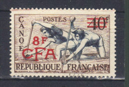 REUNION  CFA         N°314 (1953) Série Sports   Canoë Trace D'essuyage - Gebruikt