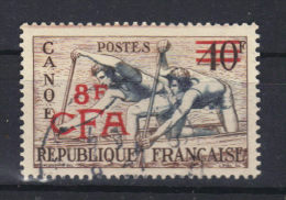REUNION  CFA         N°314 (1953) Série Sports   Canoë Trace D'essuyage - Gebraucht